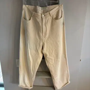 everyone 아이보리 스트레이트 데님 XL