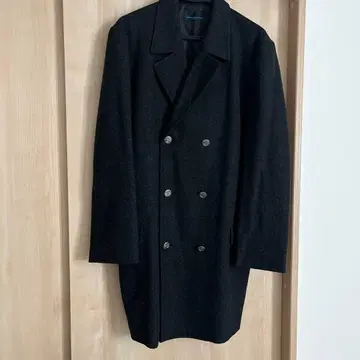 더블 브레스트 체스터 코트 블랙