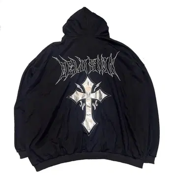 볼칸 & 아프로다이티 메탈 크로스 ZIP 후드티 L 사이즈