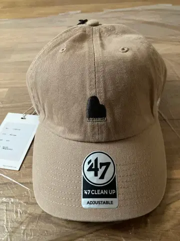 미사용 47 CLEAN UP 베이지 캡 조정 가능
