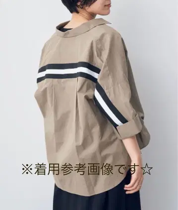 YECCA VECCA 리브 MIX 7부 소매 셔츠