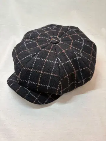 Pepe 블랙 타터솔 체크 울 트위드 헌팅 캡