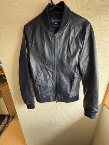 Urban Research 네이비 가죽 자켓 38