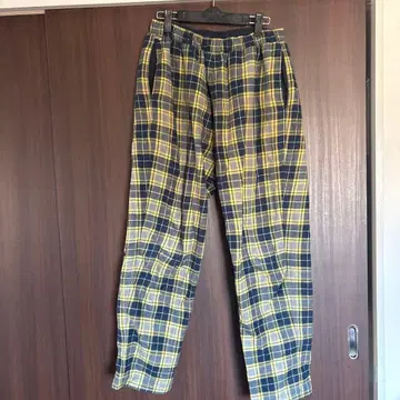 체크 무늬 코튼 이지 팬츠 M 사이즈