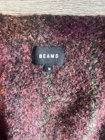 BEAMS 멀티 컬러 니트 가디건 M