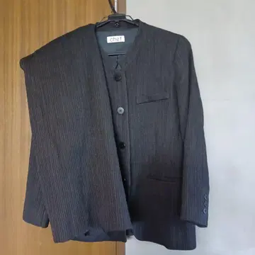 chef 다크 그레이 스트라이프 자켓