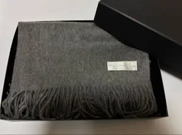 라스트! 100% 캐시미어 차콜 그레이 대형 두꺼운 원단 스톨 (새상품)
