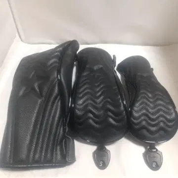 골프 드라이버용 FW용 UT용 골프헤드커버 3개 세트 스타 블랙 3