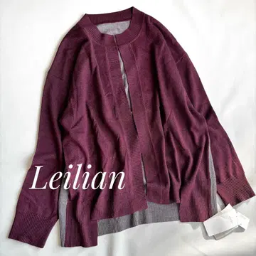 택 포함 Leilian 레리안 바이컬러 가디건 빅 사이즈 13+