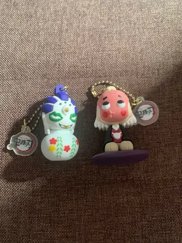 귀멸의 칼날 USJ 콜렉터블 키체인 텟친, 굣코 세트