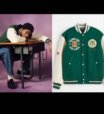 H&M 기묘한 이야기 바시티 자켓 175/108A