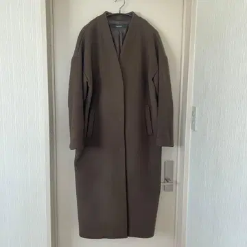 JOURNAL STANDARD 노카라 울 롱 코트 브라운