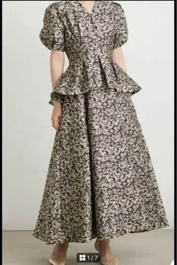 사이즈 0 LILY BROWN 자카드 드레스 릴리 브라운 페플럼