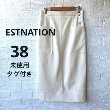 [ 미사용 ] ESTNATION 에스트네이션 울 혼방 롱 타이트 스커트