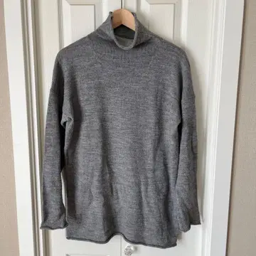 prit 그레이 알파카 혼방 니트 스웨터 긴팔