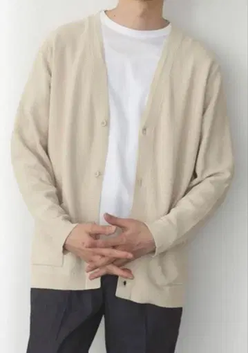 세탁 가능한 카노코 코디 가디건 글로벌 워크 M 사이즈 오프 화이트