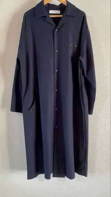JOHNBULL  셔츠 원피스 코트 짙은 네이비