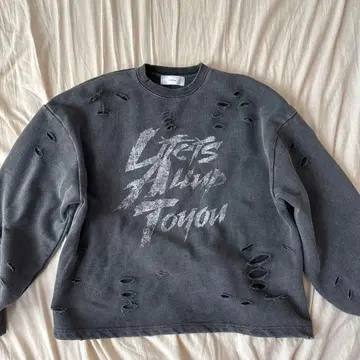 ADRER 헤비 웨이트 데미지 로고 드로 코드 맨투맨