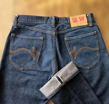 남색 청바지 일본제 (오카야마현) 빨간 귀 31인치