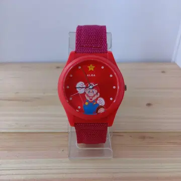 ALBA 슈퍼 마리오 쿼츠 손목시계 SS/PC
