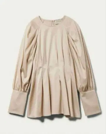 UNITED ARROWS 퍼프 슬리브 블라우스 베이지