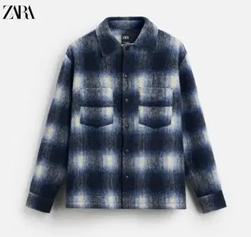 [택 포함 새상품] ZARA 옴브레 체크 셔츠 자켓