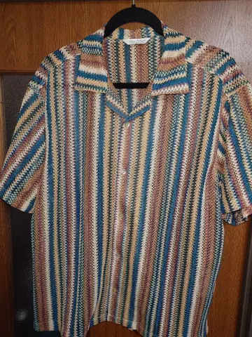 JOURNALSTANDARD 멀티 컬러 스트라이프 반팔 셔츠