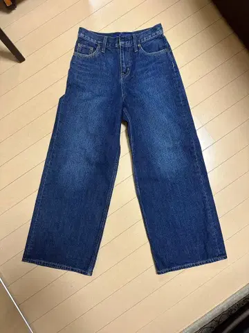 INDIVI 다크 블루 데님 와이드 팬츠 05