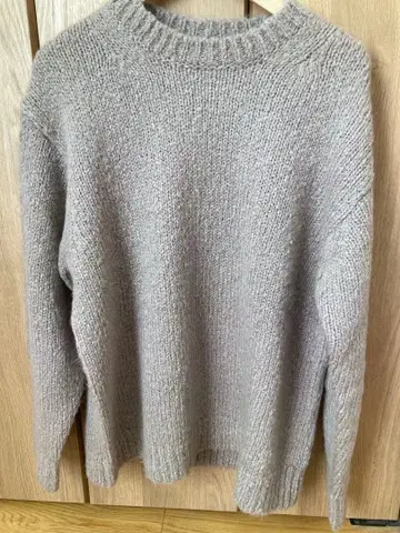 그린 라벨 플러피 모헤어 믹스 크루넥 니트 M