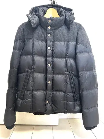 타케오 키쿠치 다운 자켓 블랙 울 혼방/남성용