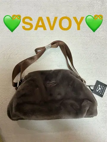 SAVOY 인조 모피 숄더백