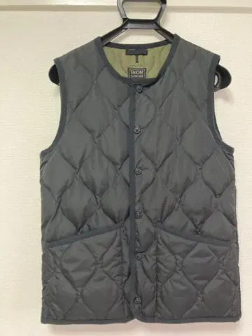 TAION 퀼팅 베스트 블랙 S 사이즈