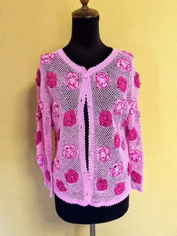 새상품급 알파카 로얄 가디건