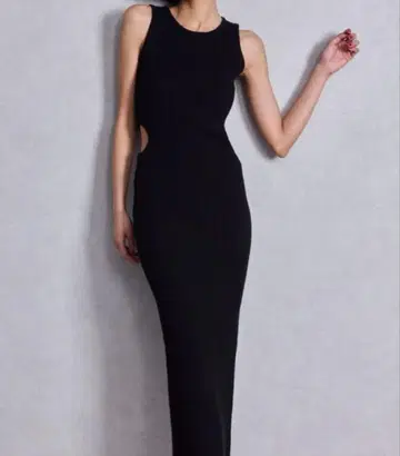 GYDA 사이드 오픈 롱 니트 원피스 레드