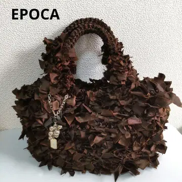 EPOCA 백 브라운 토트백 리본