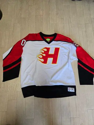 HUF 하키 셔츠 XL 화이트/레드/블랙