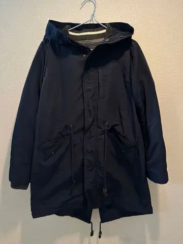 BEAMS HEARTS 플리스 라이닝 마운틴 후드티 탈부착 가능