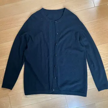 여성용 가디건 캐시미어 100% 블랙