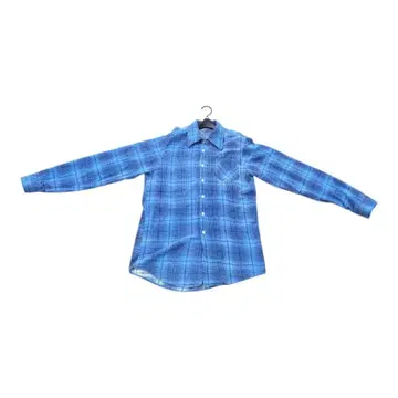 90s 인도산 플란넬 셔츠 블루 긴팔 XL 상당