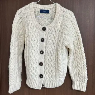 ships 아이보리 케이블 니트 가디건