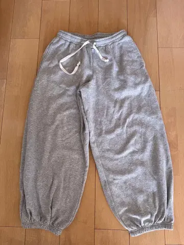 그레이 조거 팬츠 플리스