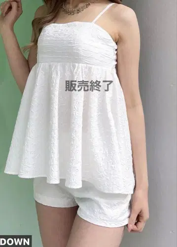 GYDA 셋업 자카드 리본 튜닉 숏팬츠