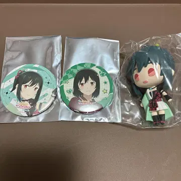 니지가사키 극장판 미후네 시오리코 러버 피규어 캔뱃지 댄스 의상 사복