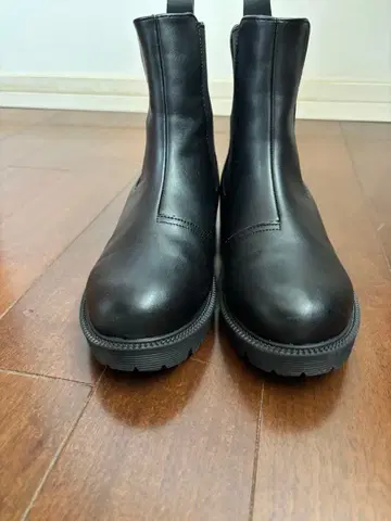 RAKUNA 전체 부츠 블랙 L24cm 사이드 고어 부츠 합성 피혁