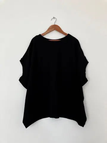 mizuiroind 오버 사이즈 티셔츠 블랙 루즈핏 가을/겨울