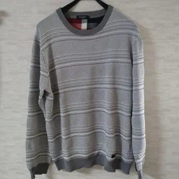 BLACK LABEL 그레이 스트라이프 니트 LL XL