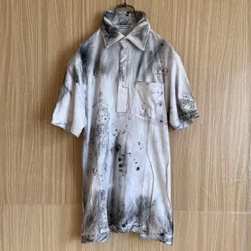 Simeon Farrar 시메온 파라 피케 셔츠 올 패턴 반팔 그레이 S