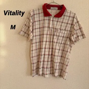 Vitality [ M ] 체크 무늬 피케 셔츠