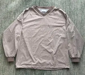 EDIFICE 베이지 페이즐리 V넥 긴팔 풀오버