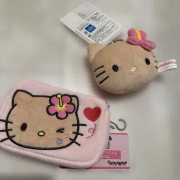 키티 일광화상 레오파드 무늬 갸루 백참 멀티 티슈 케이스